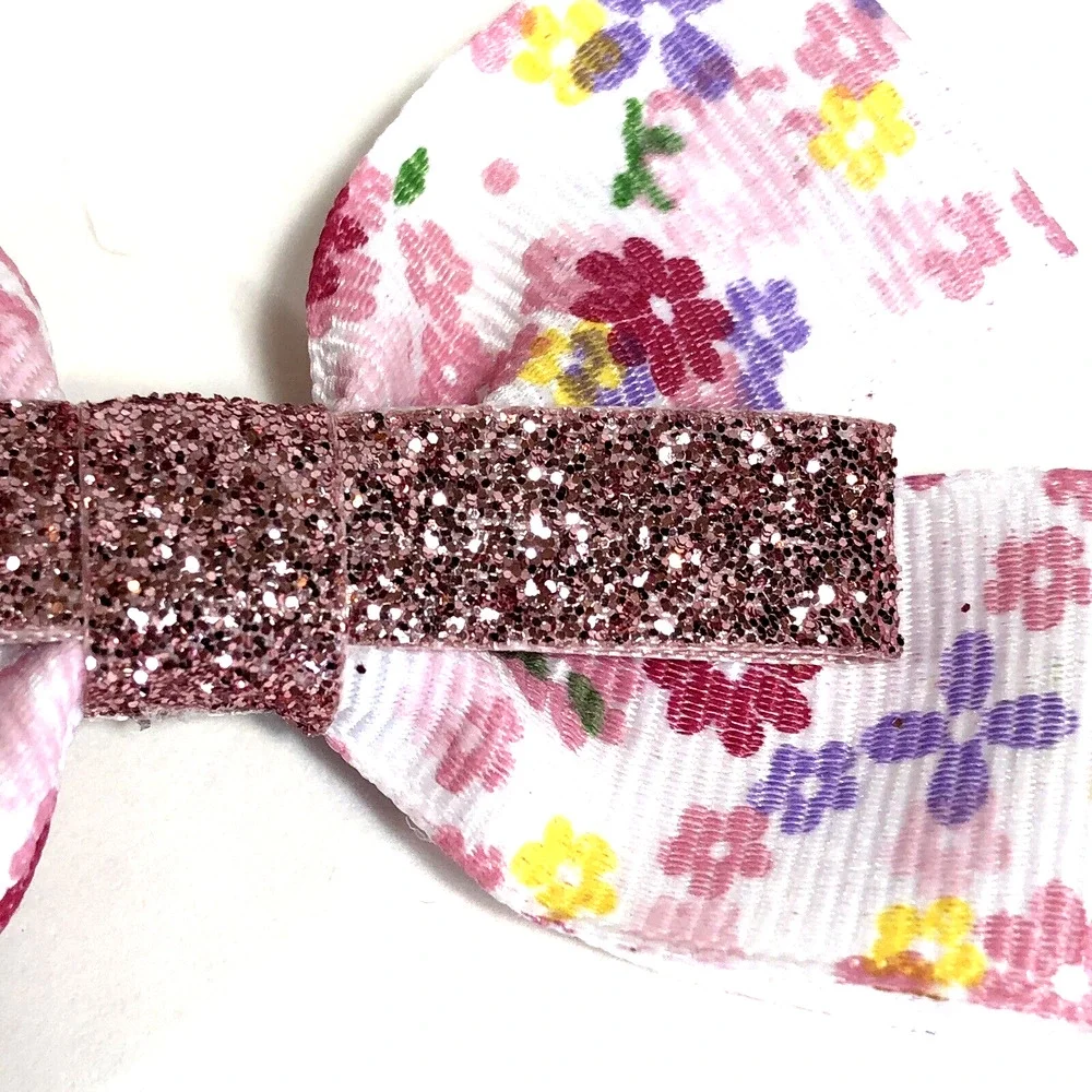 Hair Clip Barrette Lot Ribbon Bow Pastel Trendy New Coquette Glitter Flower Holo